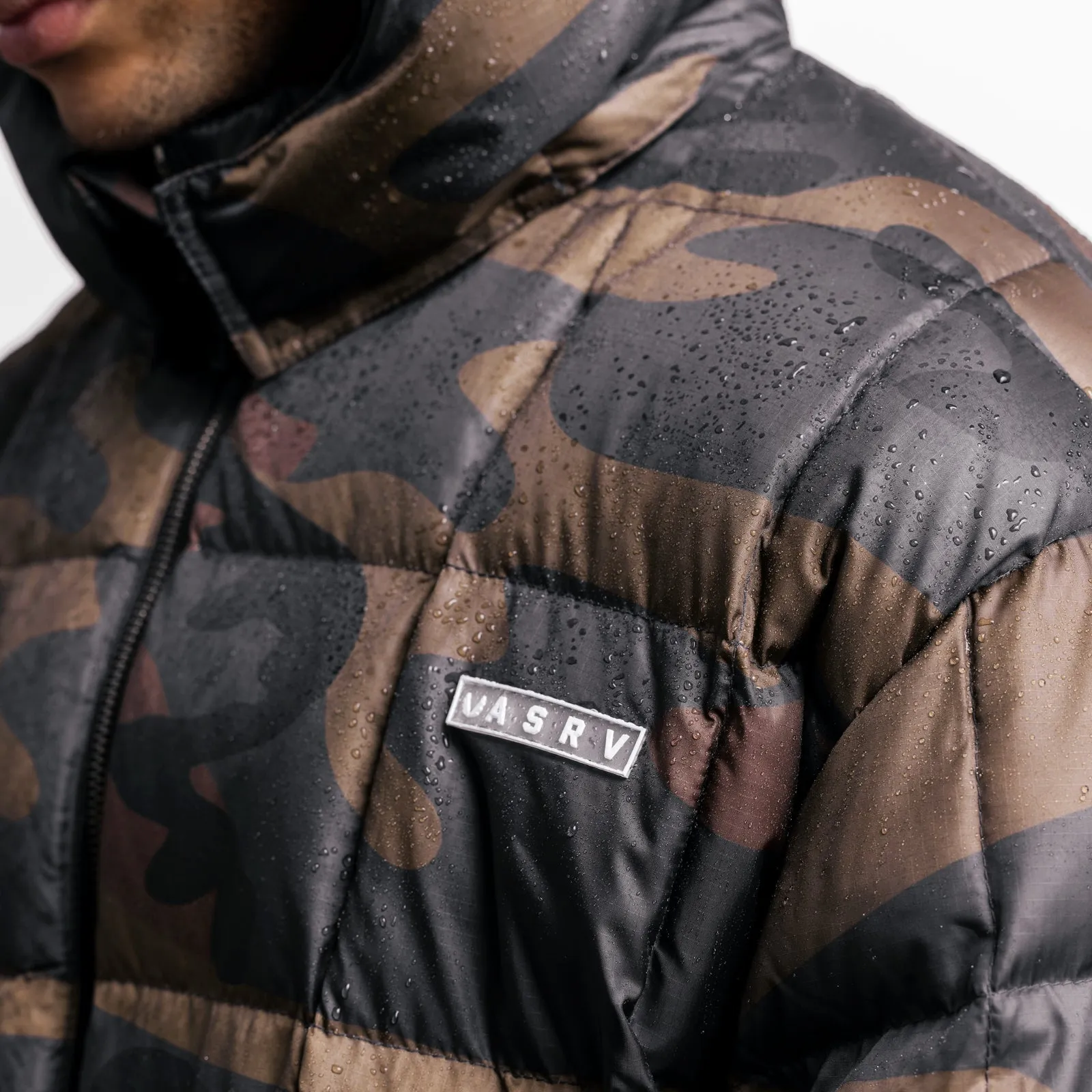 0551. Weather-Ready Down Puffer Jacket - Rust Camo