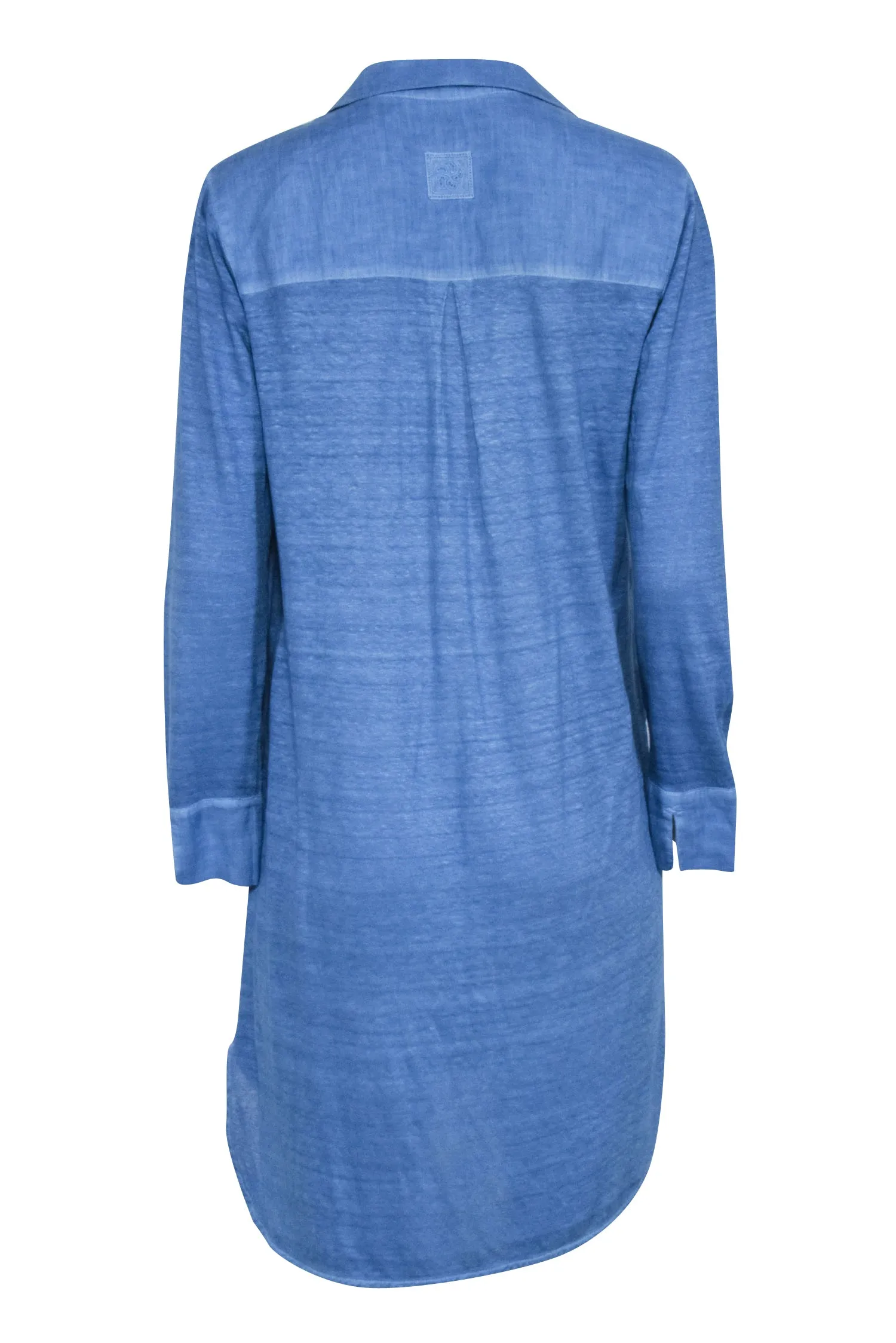 120% Lino - Blue Linen Tunic Dress Sz S