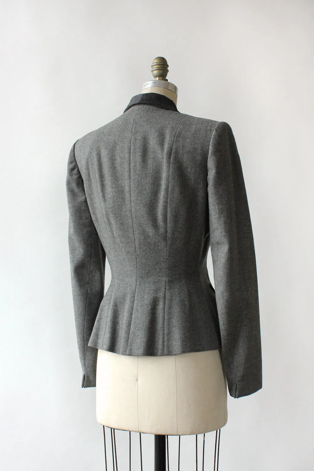 1940s Slate Wool Blazer S-S/M