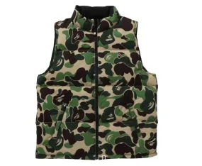 BAPE ABC CAMO REVERSIBLE DOWN VEST GREEN