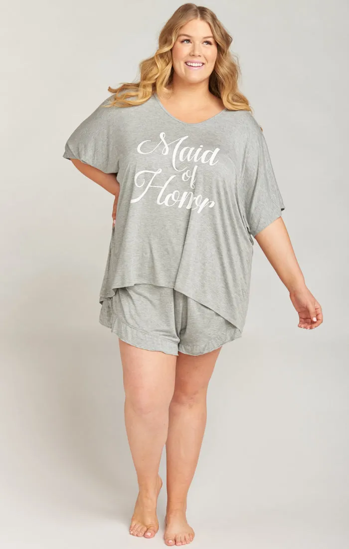 Benji Tunic Sleep Set ~ Maid of Honor Grey