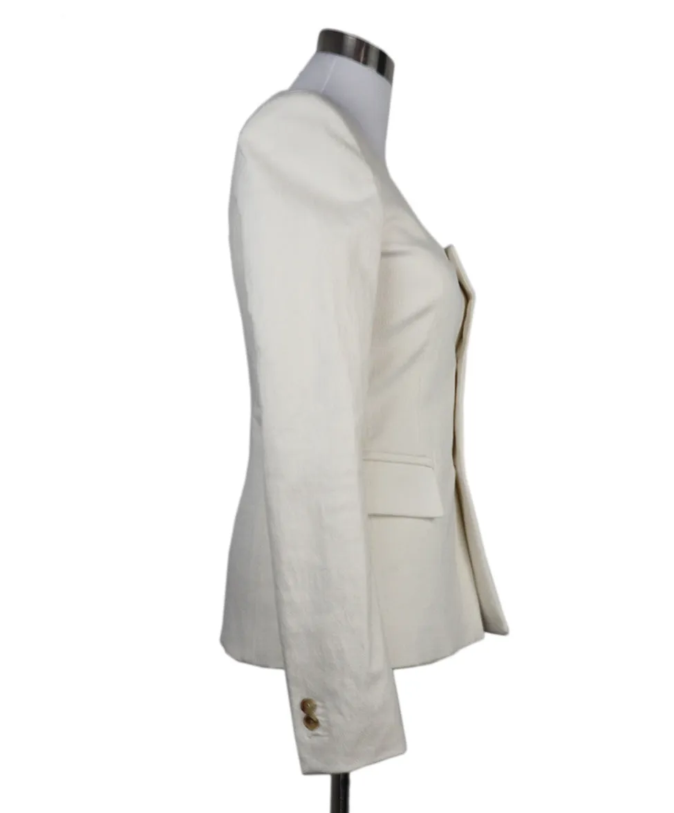 Bottega Veneta Ivory Linen Blazer sz 2