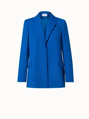 Boyfriend Blazer aus Woll-Trikotine