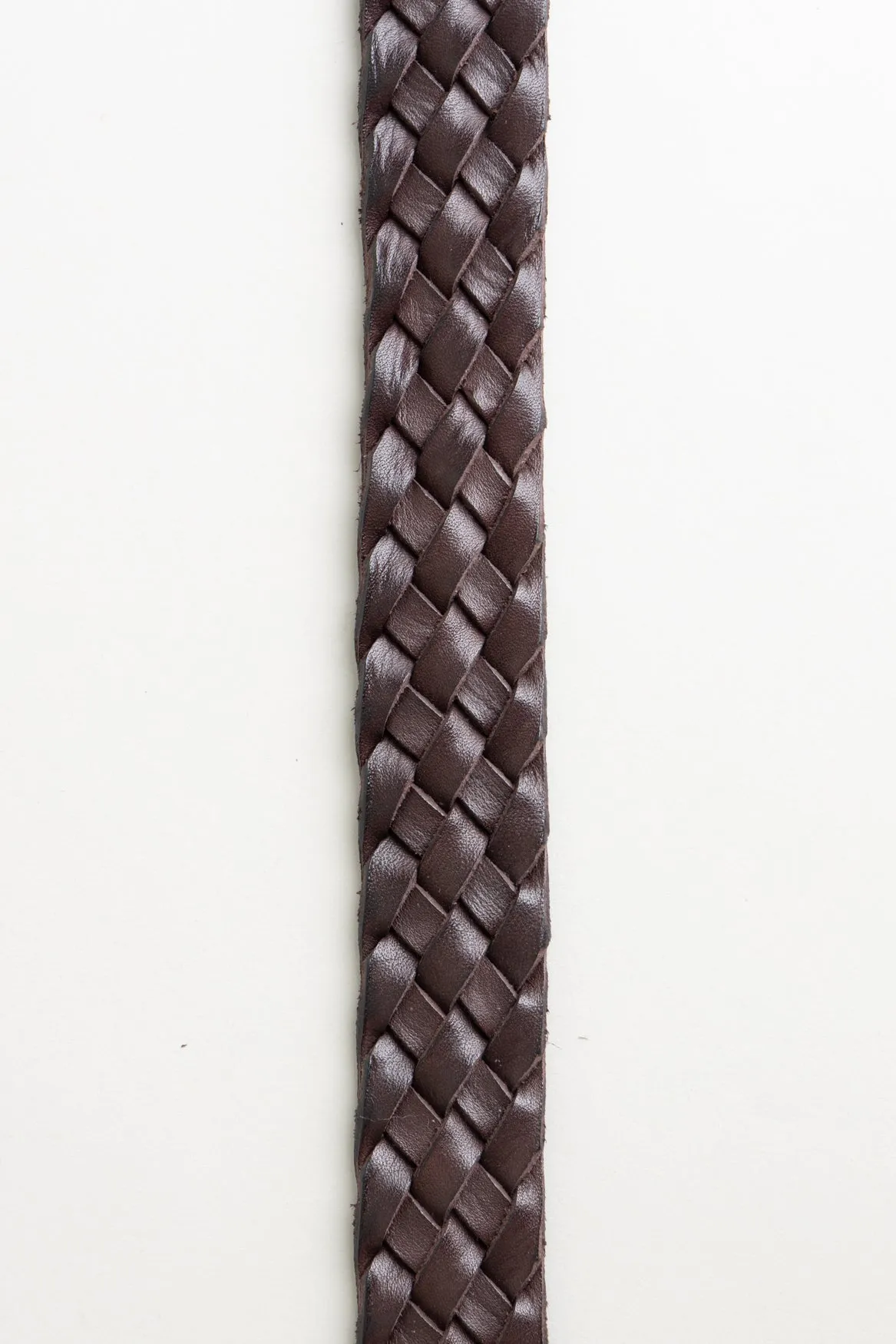 Brown Braided Leather Belt