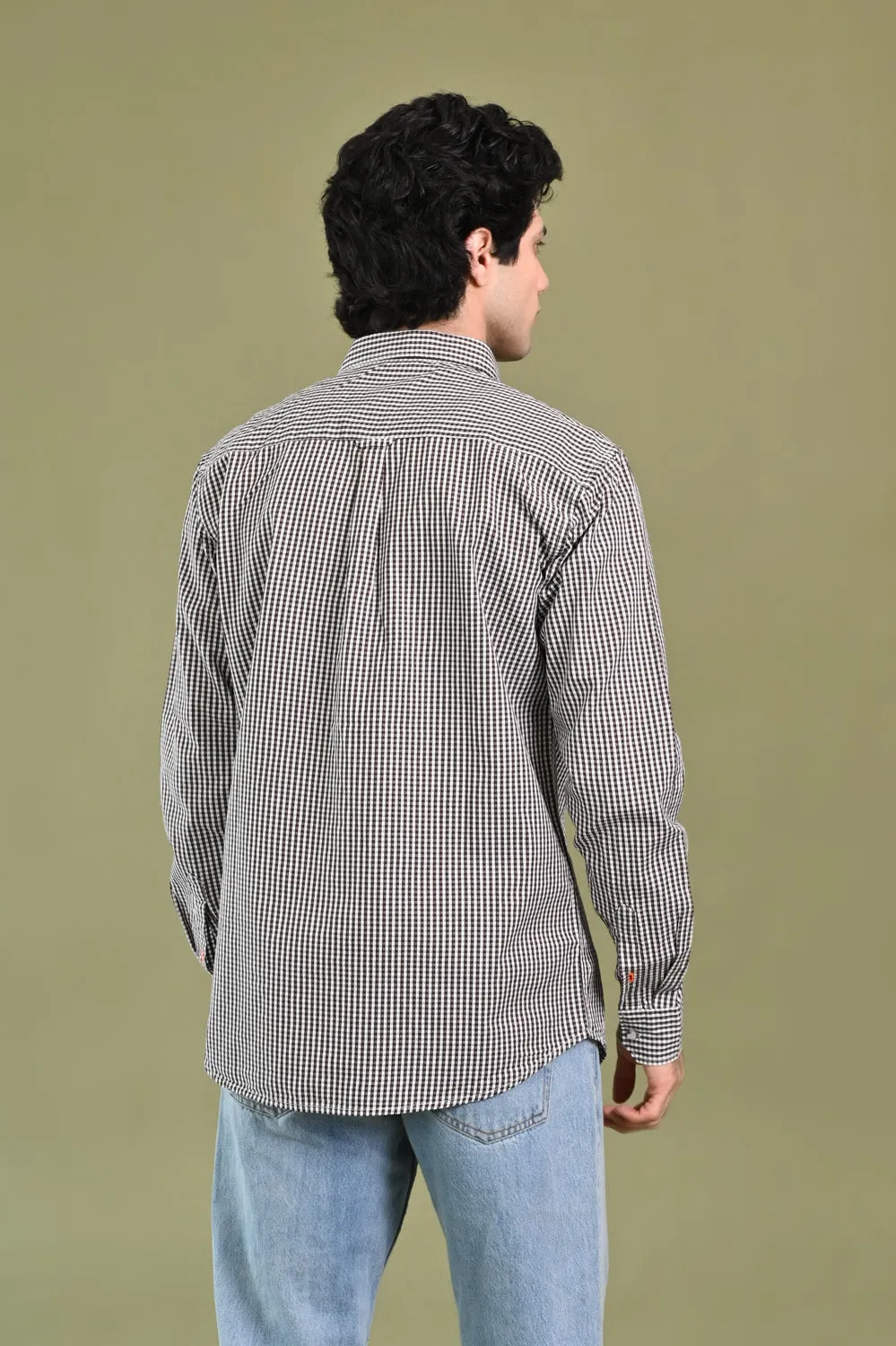 BUTTON DOWN DOBBY CHECK SHIRT