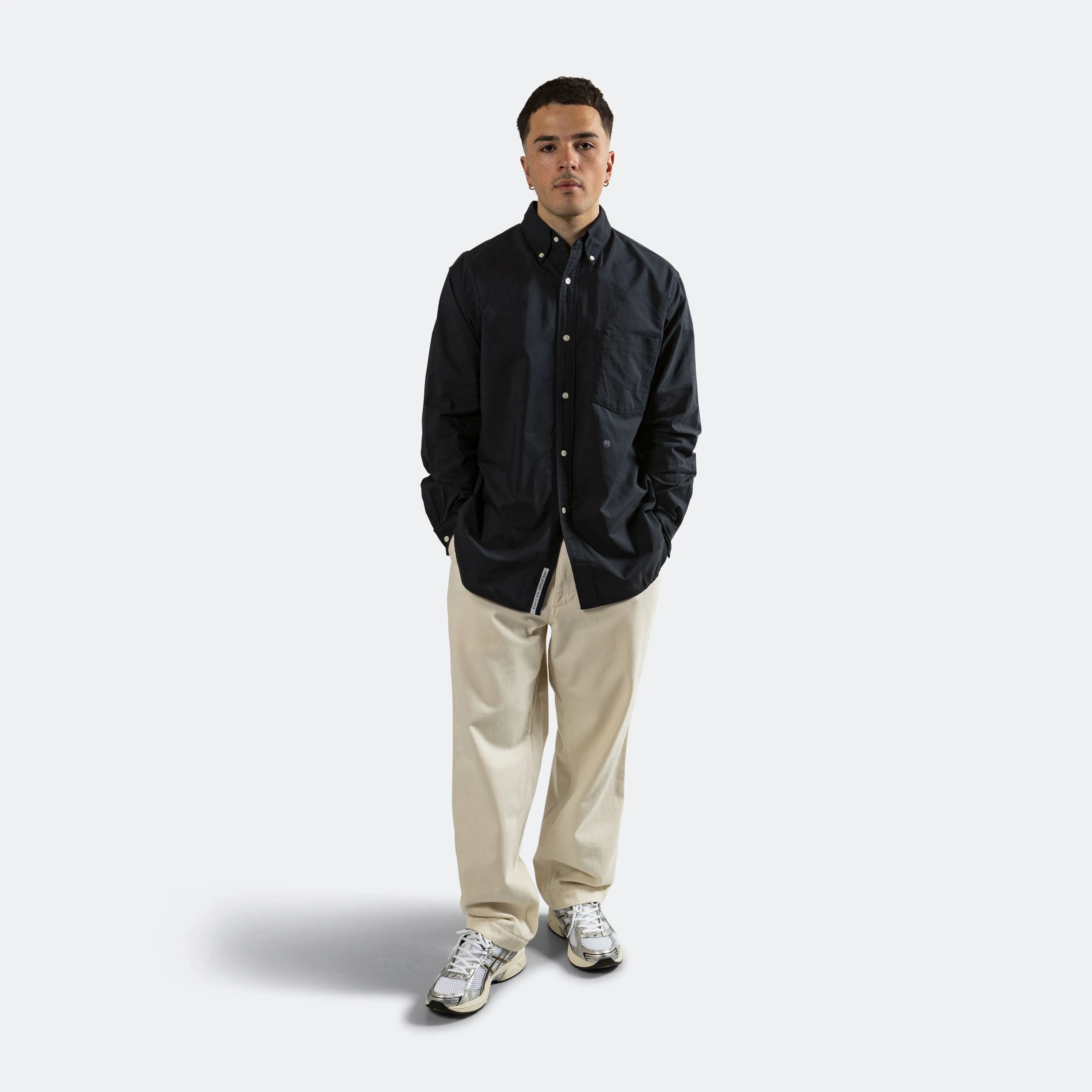 Button Down Wind Shirt - Dark Navy