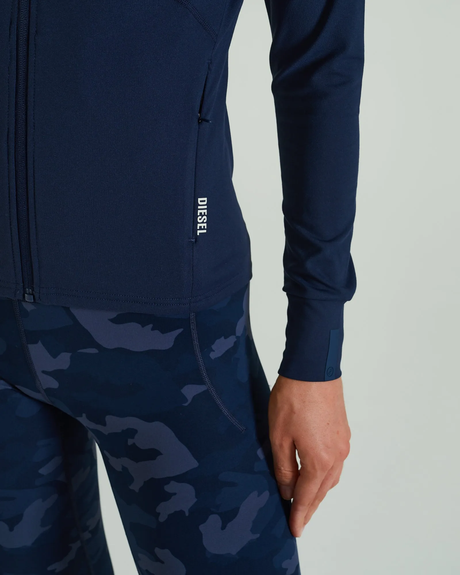 Candid Hood Zipper Blue Navy