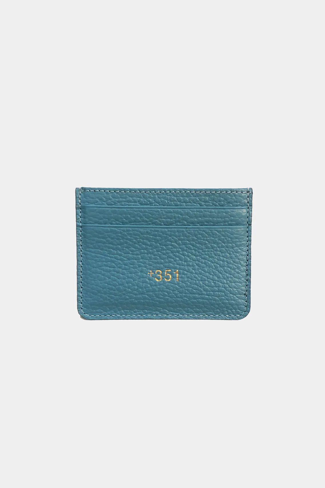 CLEAR BLUE LEATHER CARDHOLDER