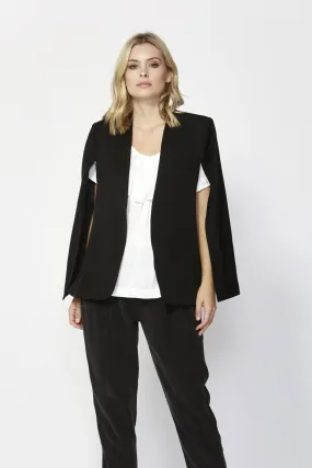 Fate   Becker Uptown Cape Blazer in Black