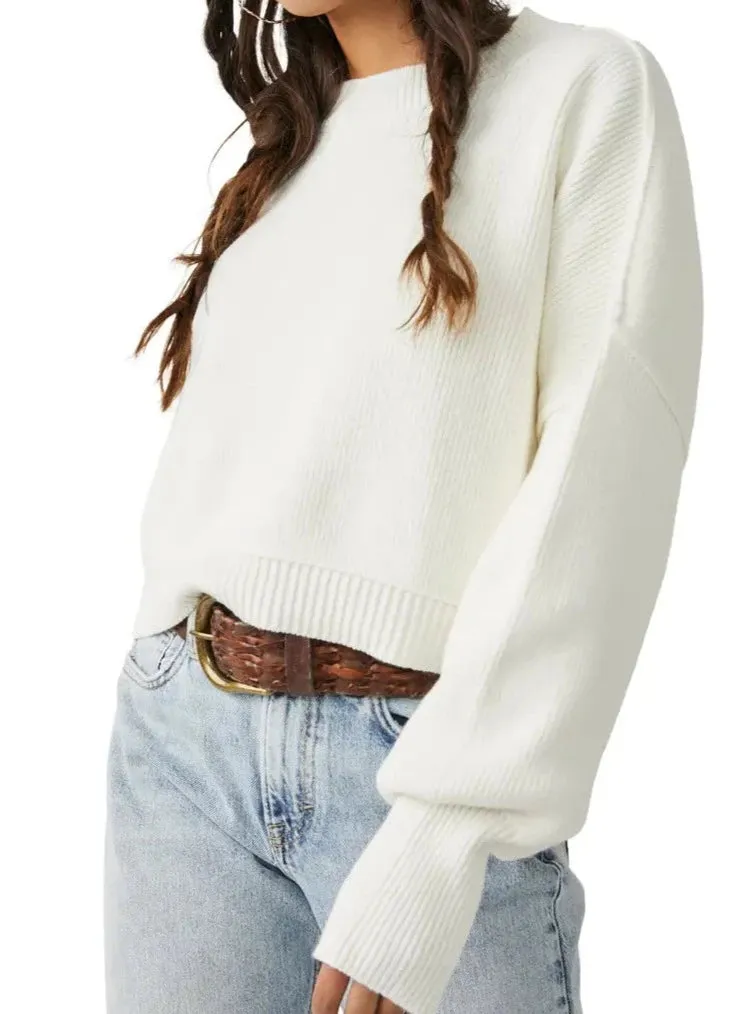 Free People Easy Street Crop Pullover