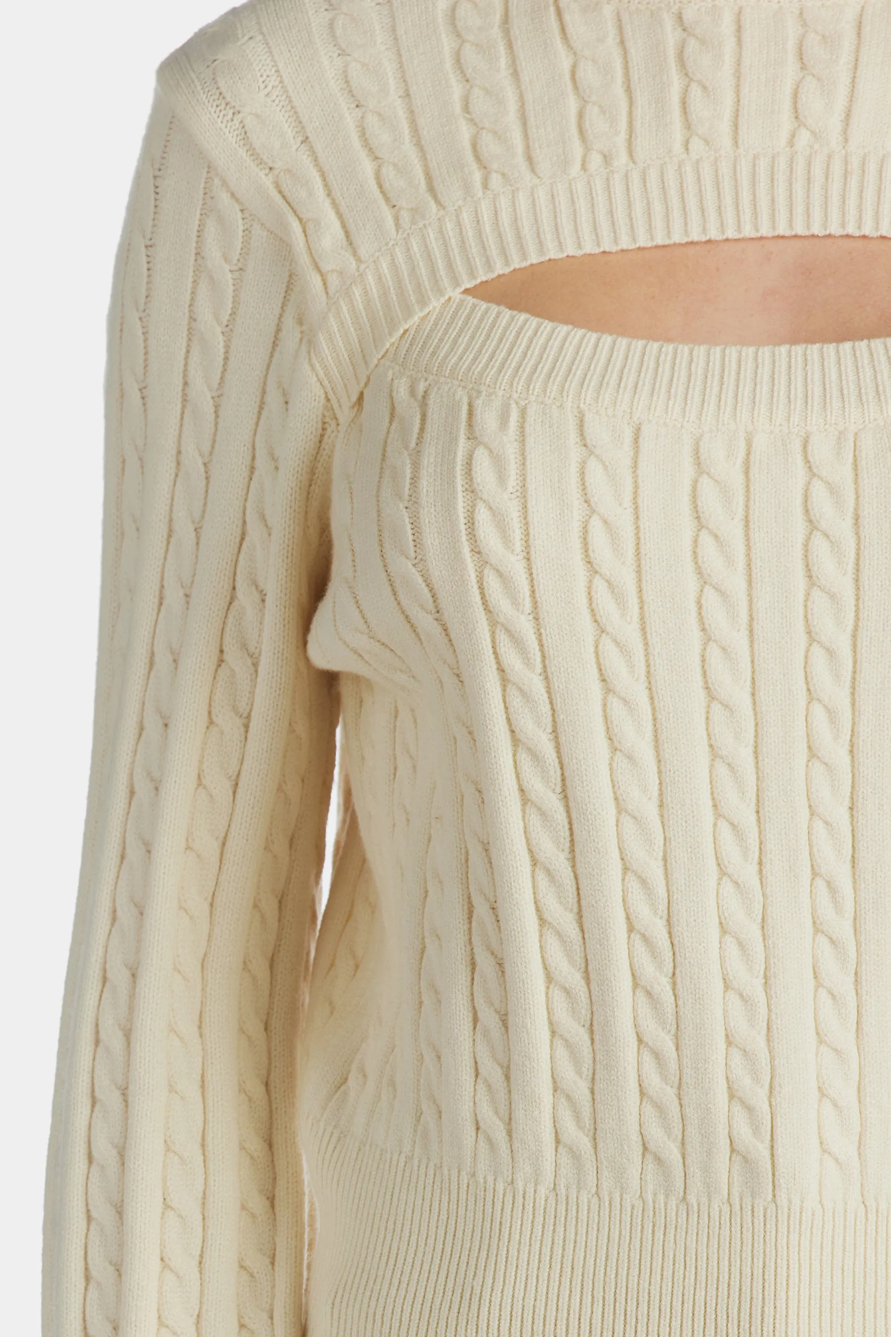 Front Cutout Sweater Top