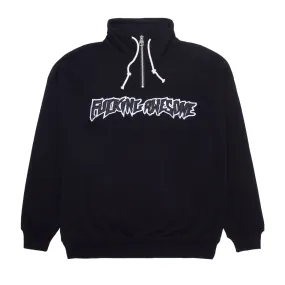 FUCKING AWESOME QUARTER ZIP PULLOVER - BLACK