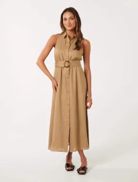 Gabbriette Petite Button-Down Midi Dress