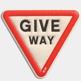 Give Way Leather Stickers