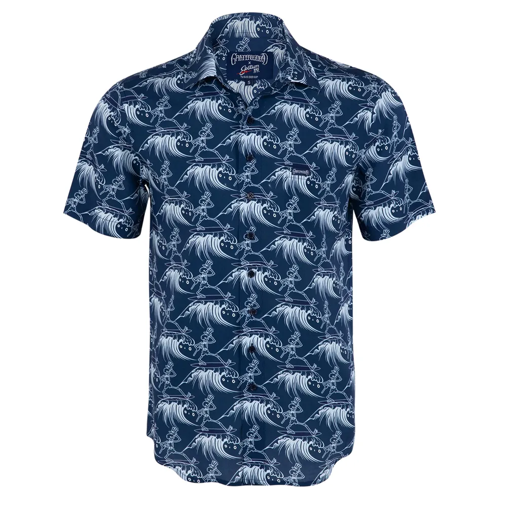 Grateful Dead | Relaxed Button Down | Skeleton Waves