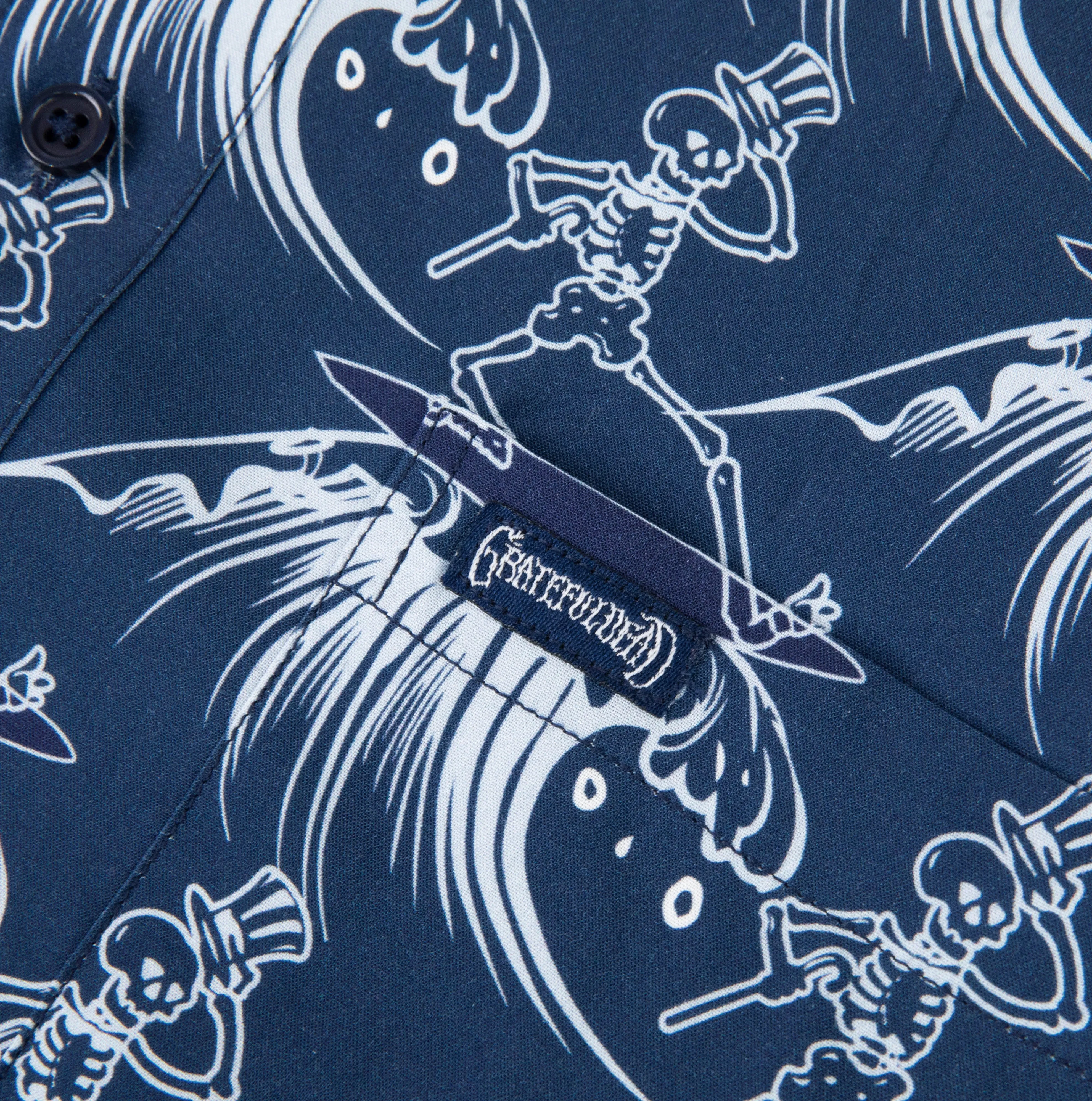 Grateful Dead | Relaxed Button Down | Skeleton Waves