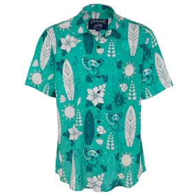 Grateful Dead | Relaxed Button Down | Teal Snorkling Bear