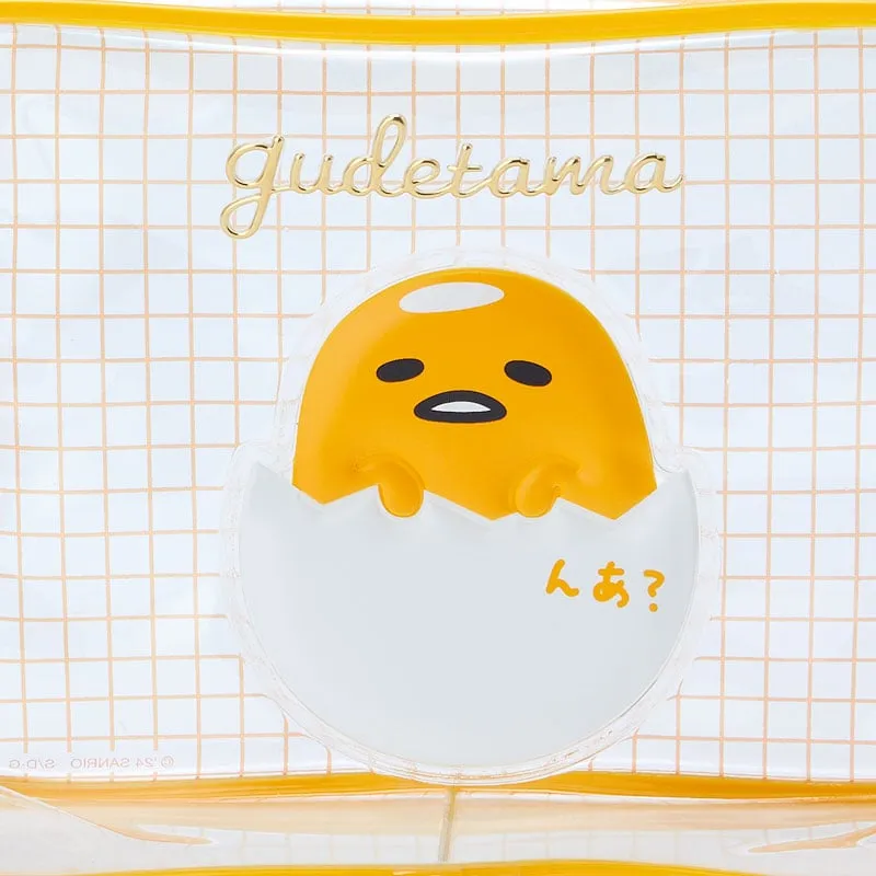 Gudetama Clear Grid Zipper Pouch