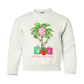 Kids Monogrammed 'Christmas Down South' Crewneck Sweatshirt