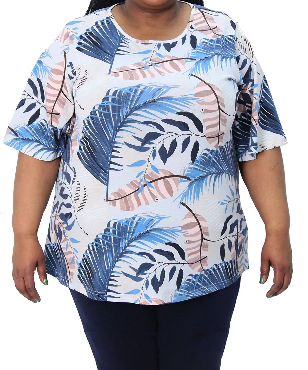 Ladies Printed Flare Sleeve Tunic