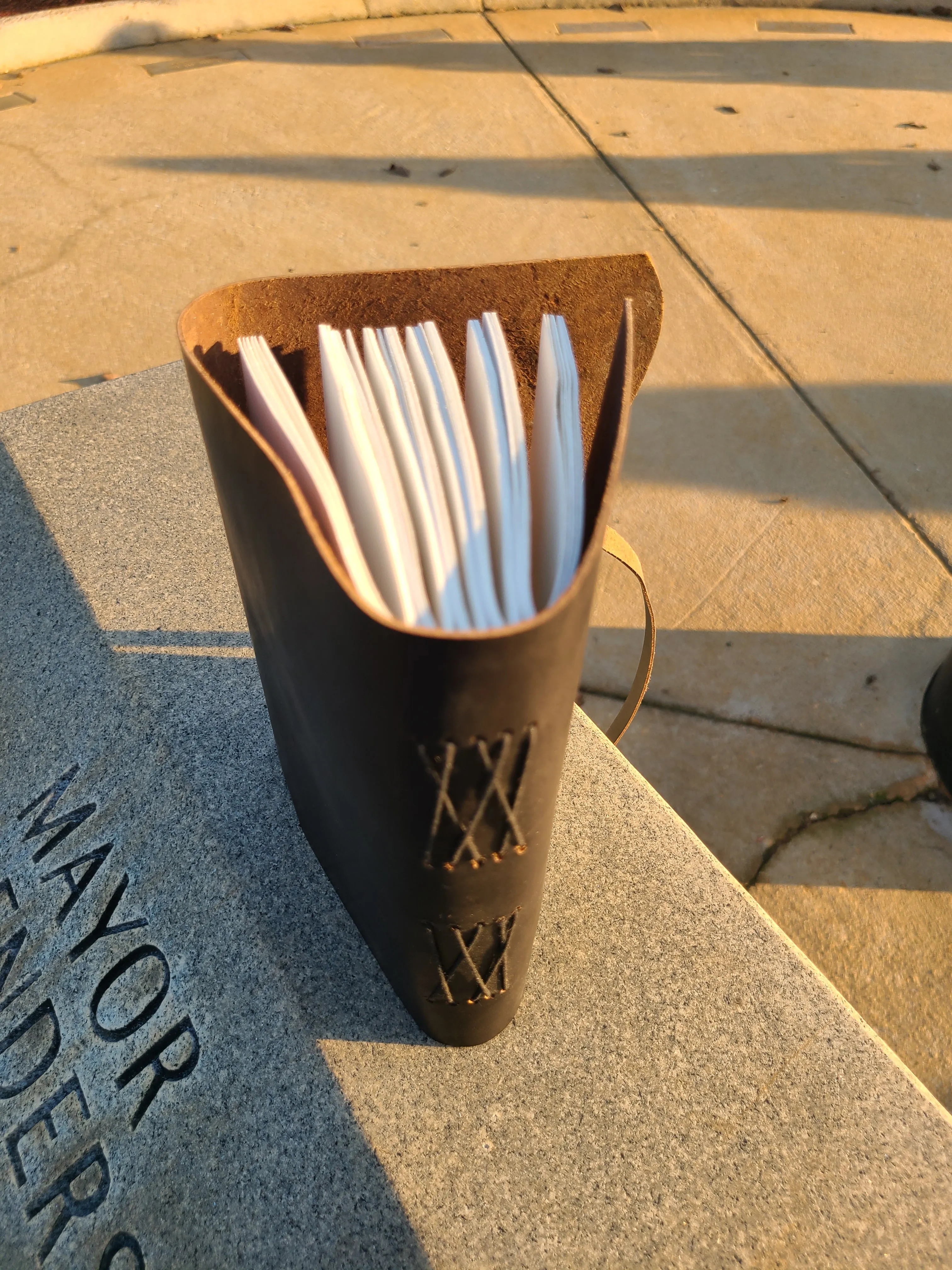 Leather Writing Journal With Leather Strap Closure