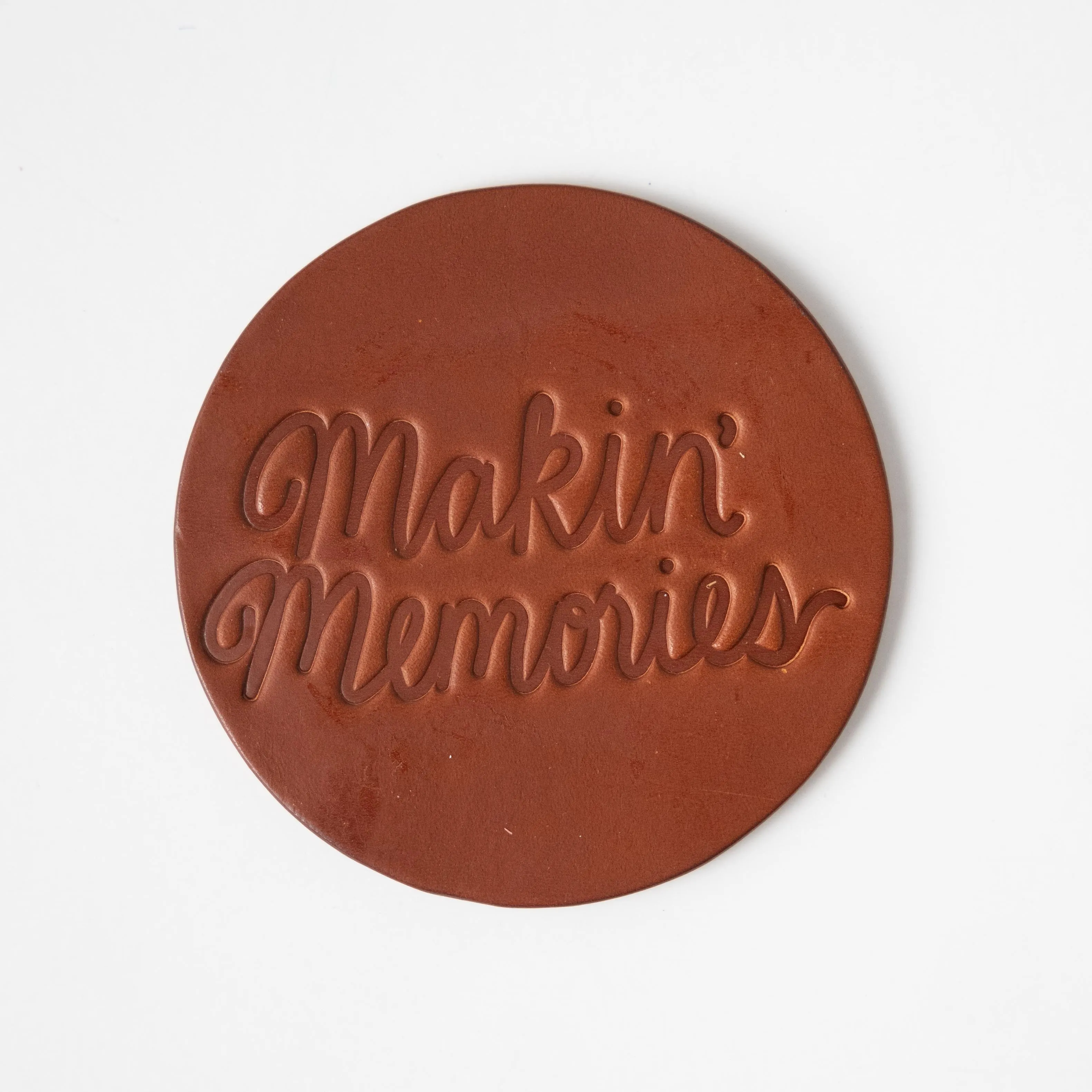 Makin' Memories Leather Coaster