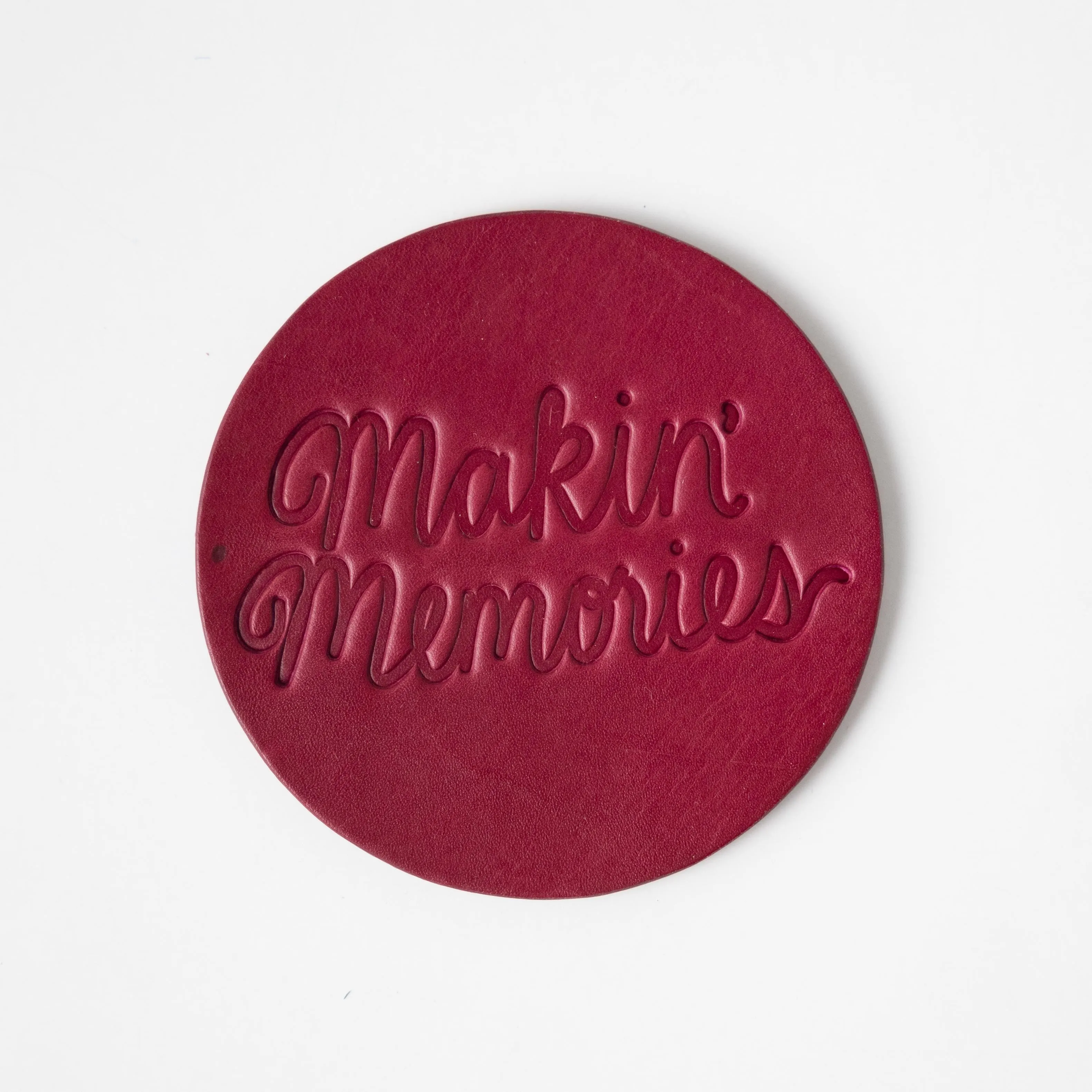 Makin' Memories Leather Coaster