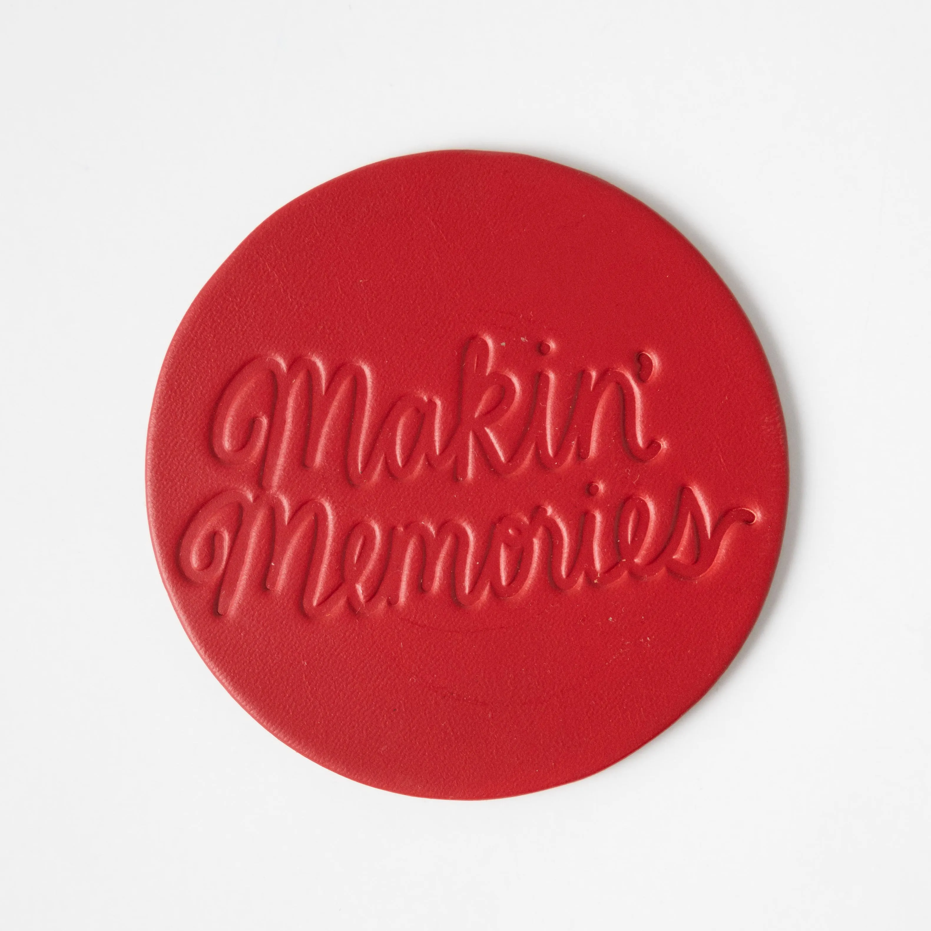 Makin' Memories Leather Coaster