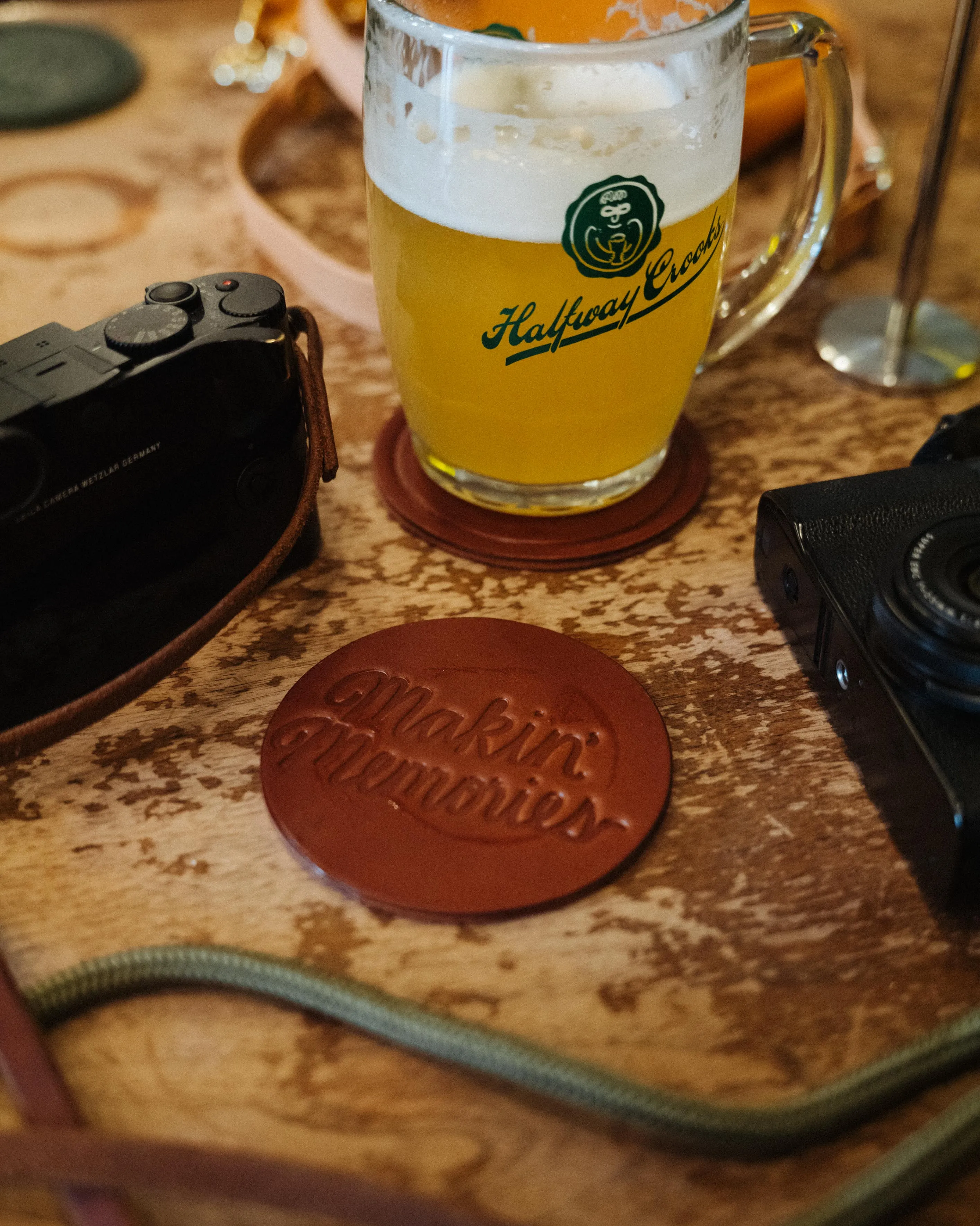 Makin' Memories Leather Coaster