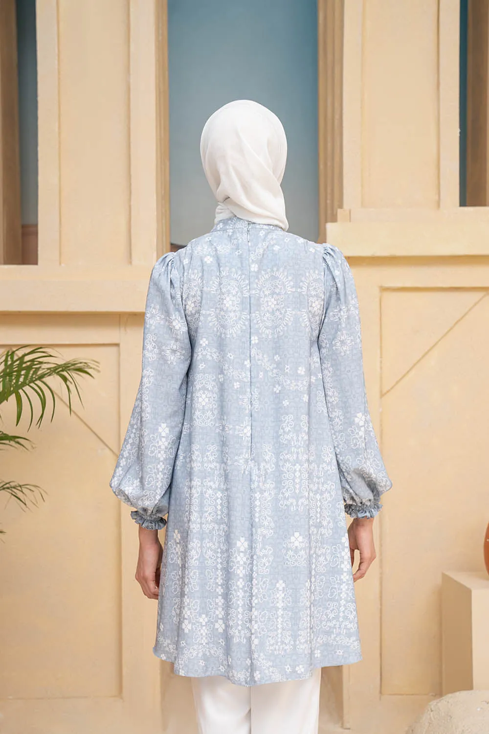 Malqaf Tunic Blue Shiver