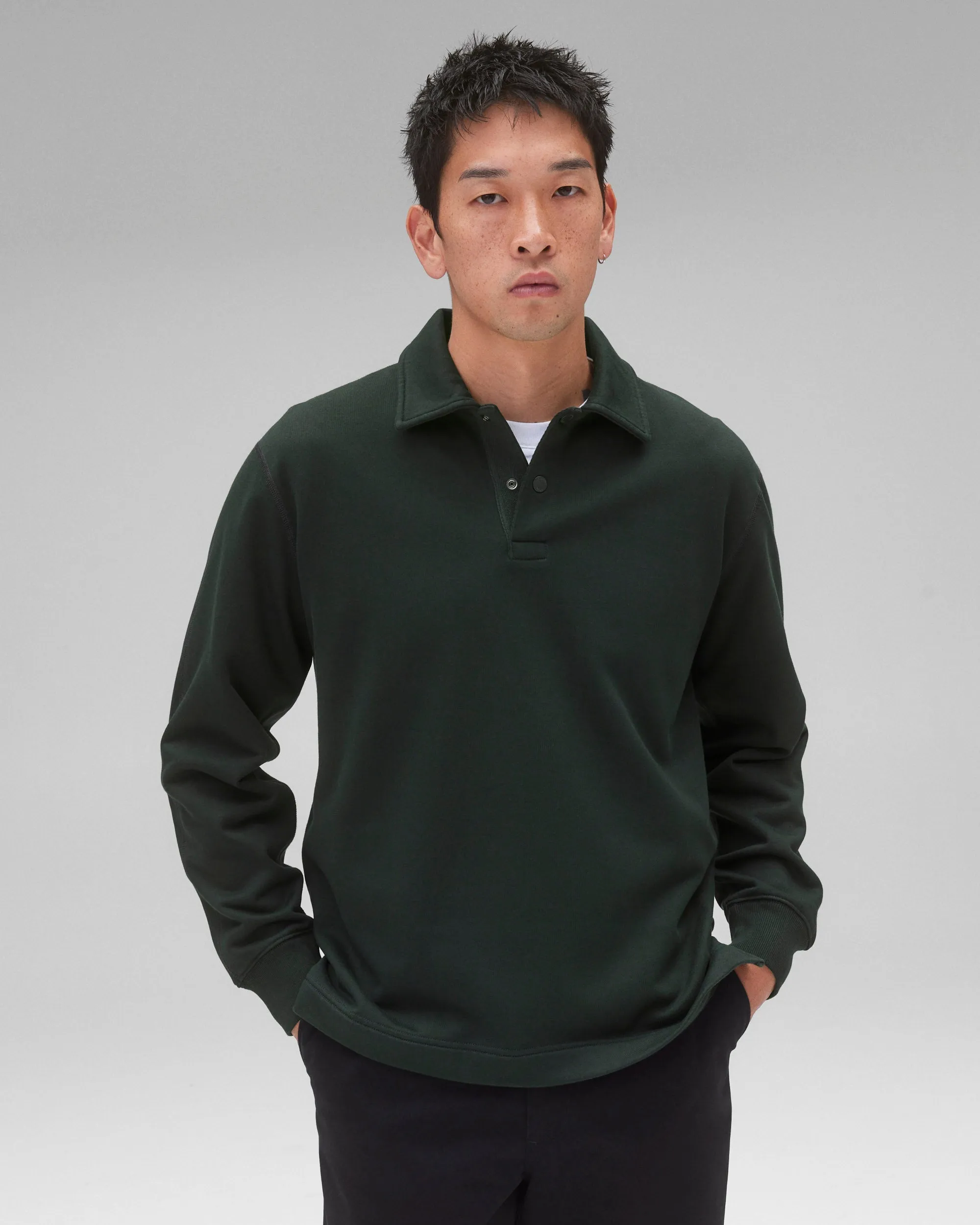 Midweight Terry Rugby Sweatshirt