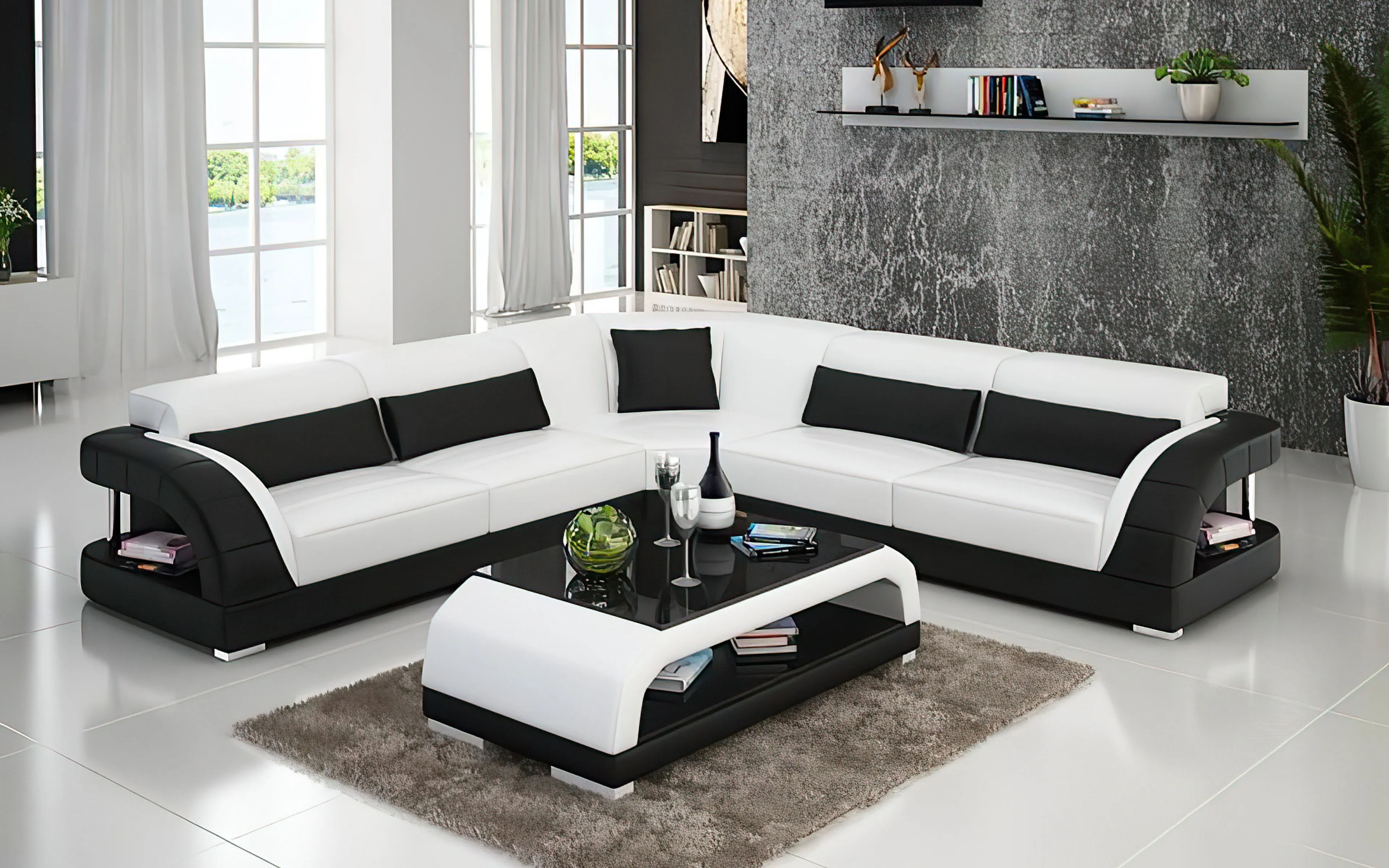 Monte Modern Leather Sectional