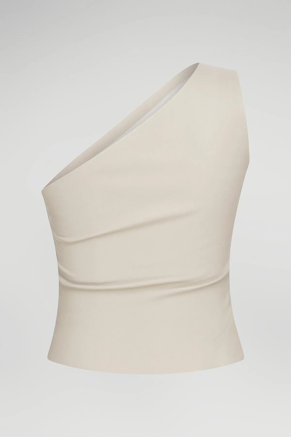 Ornella - Cream Leather Top