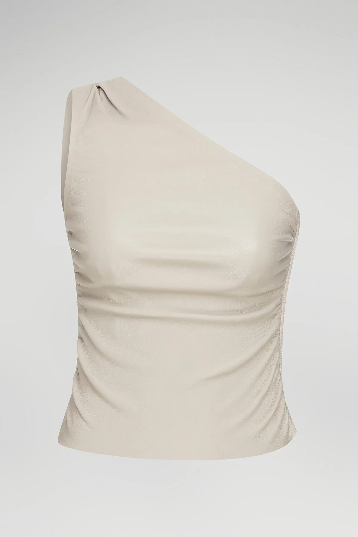 Ornella - Cream Leather Top