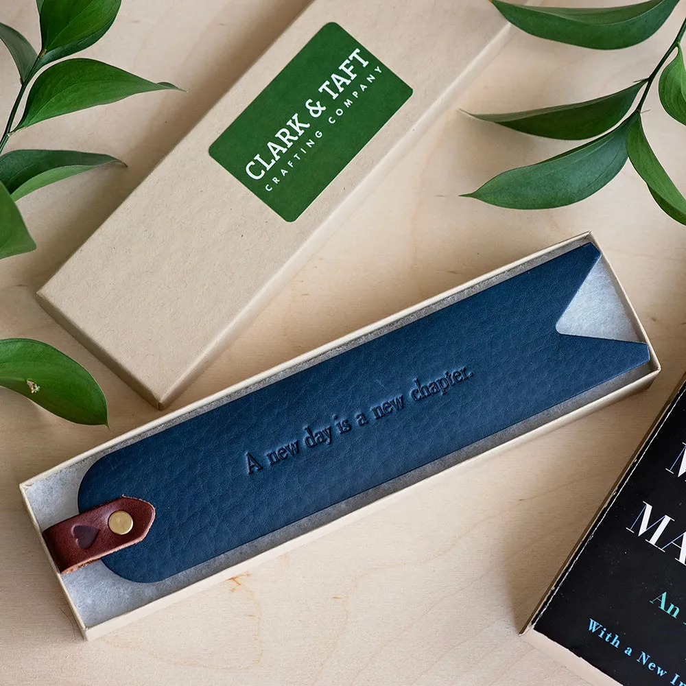 Personalized Leather Bookmark