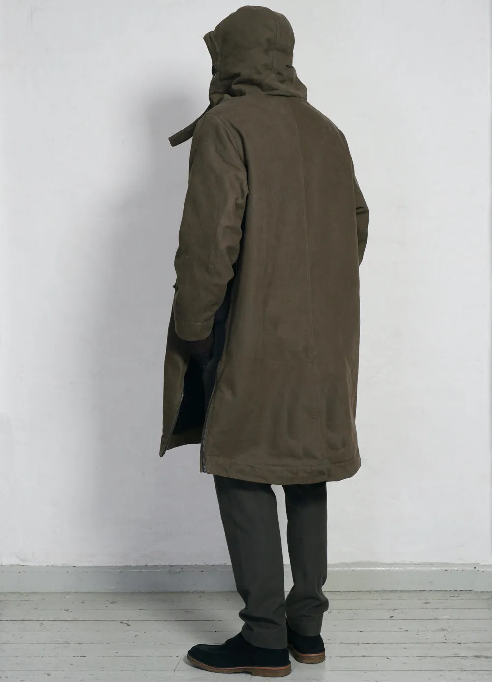 ROALD | Long Double Zipper Anorak | Olive