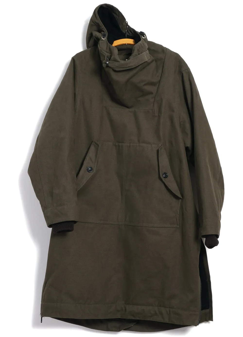 ROALD | Long Double Zipper Anorak | Olive