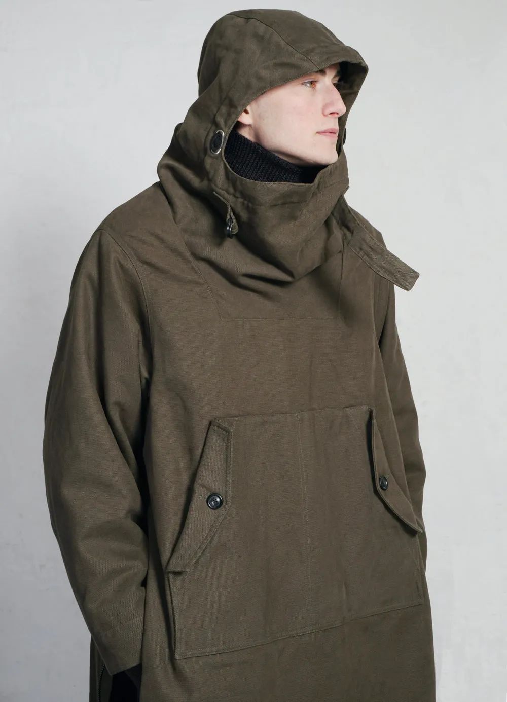 ROALD | Long Double Zipper Anorak | Olive