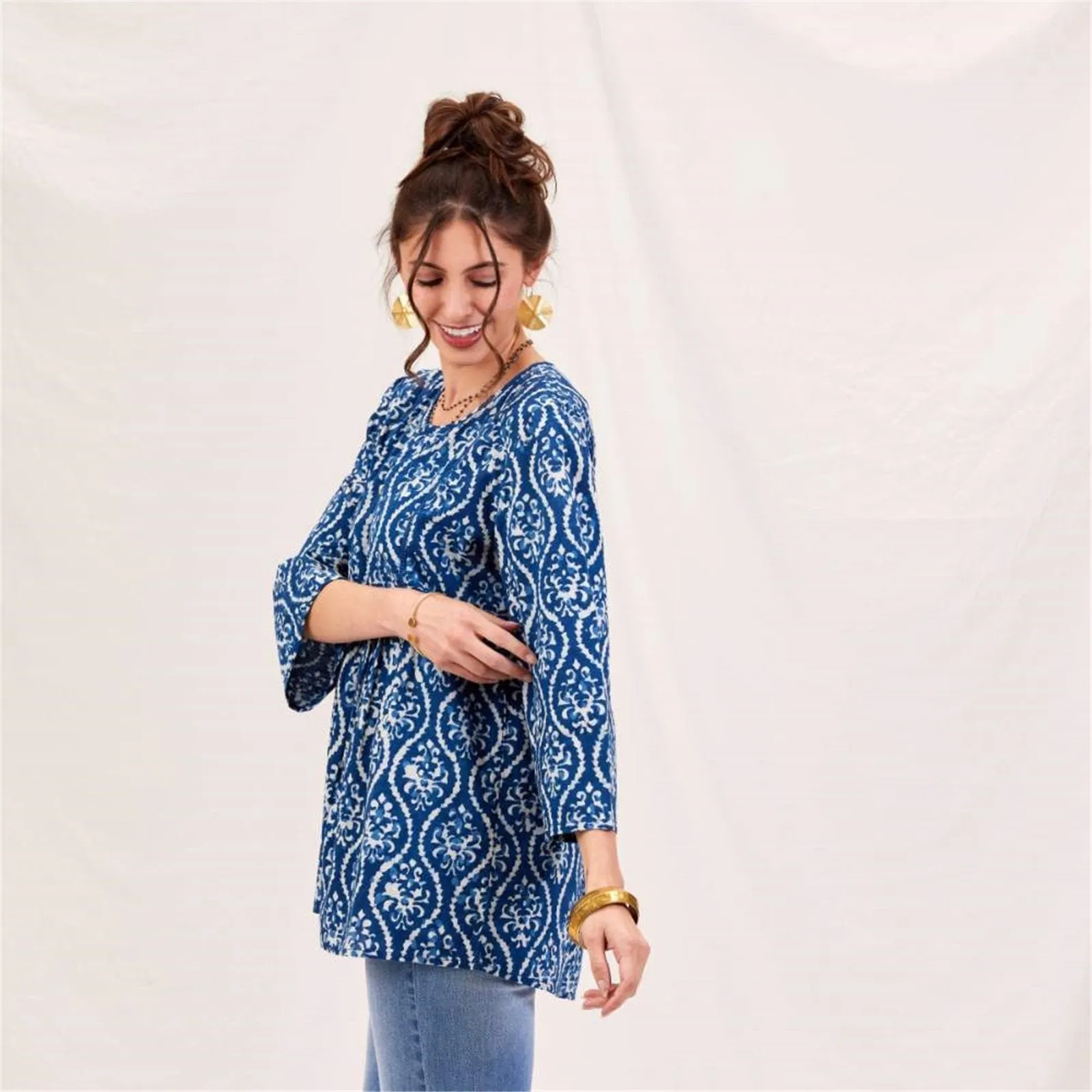 Sara Indigo Bohemian Tunic