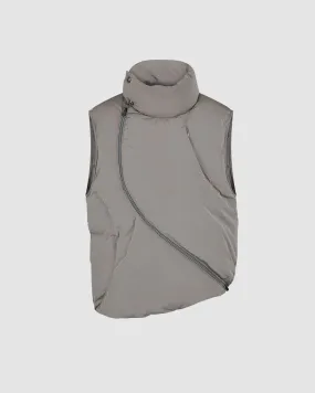 Silver Fencing Down Vest