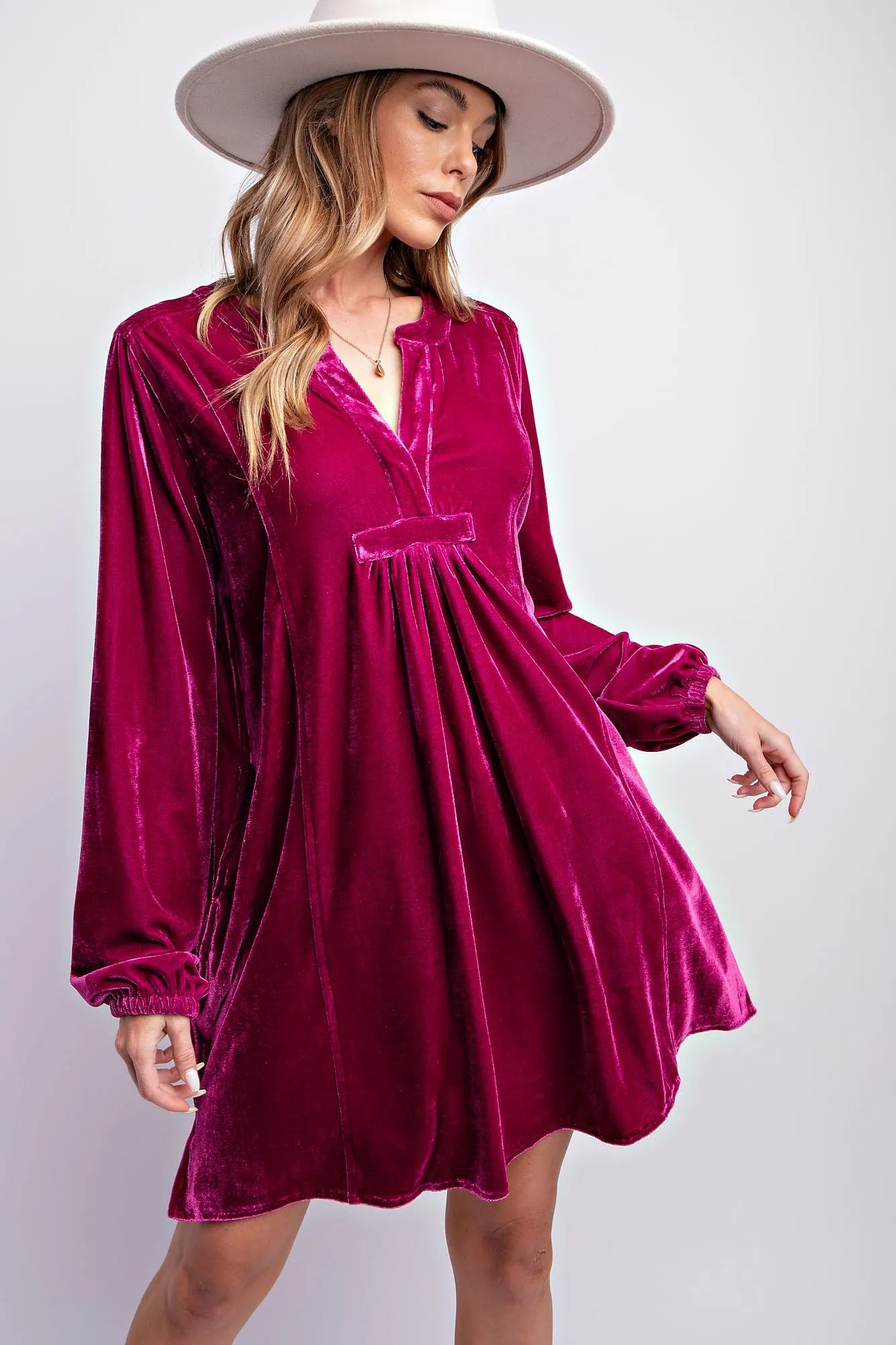 Soft Velvet Tunic Dress