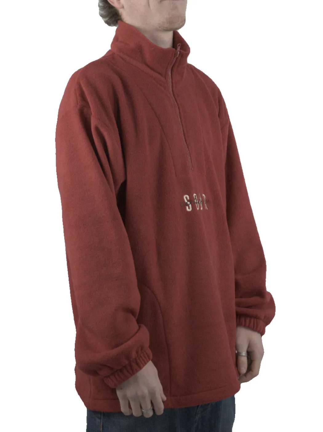 Sour Solution - Spot Hunter - 1/4 Zip Fleece Pull Over - Red