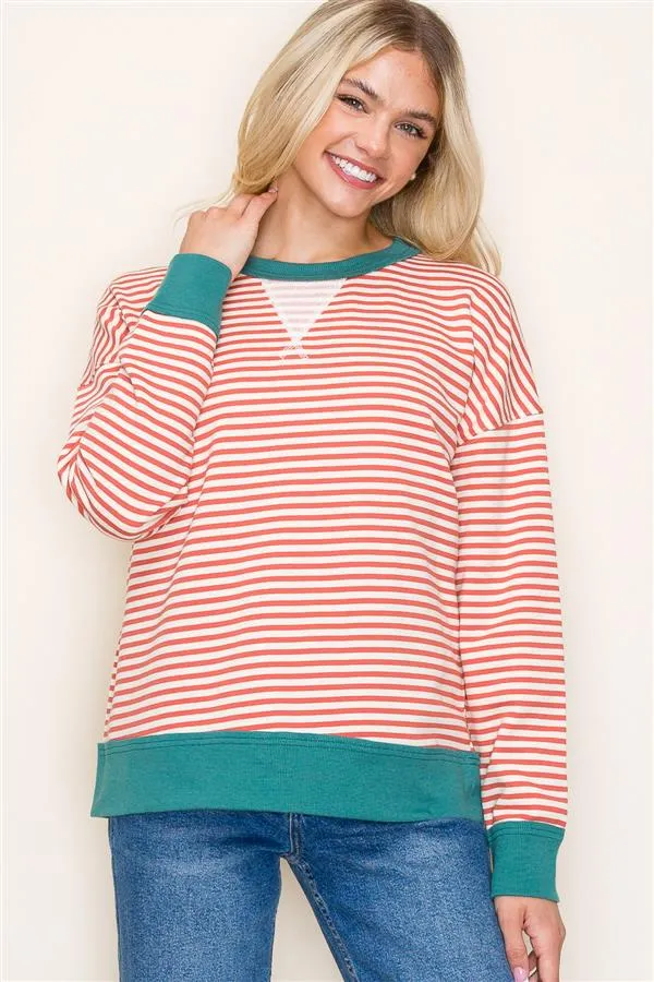 Striped Terry Pullovers - 2 Colors!