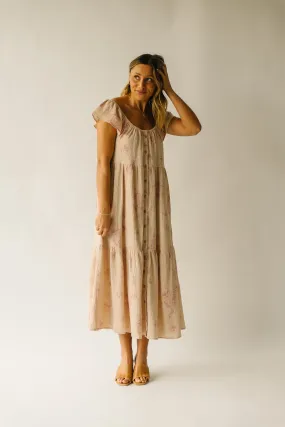 The Ferriday Button Down Midi Dress in Mauve