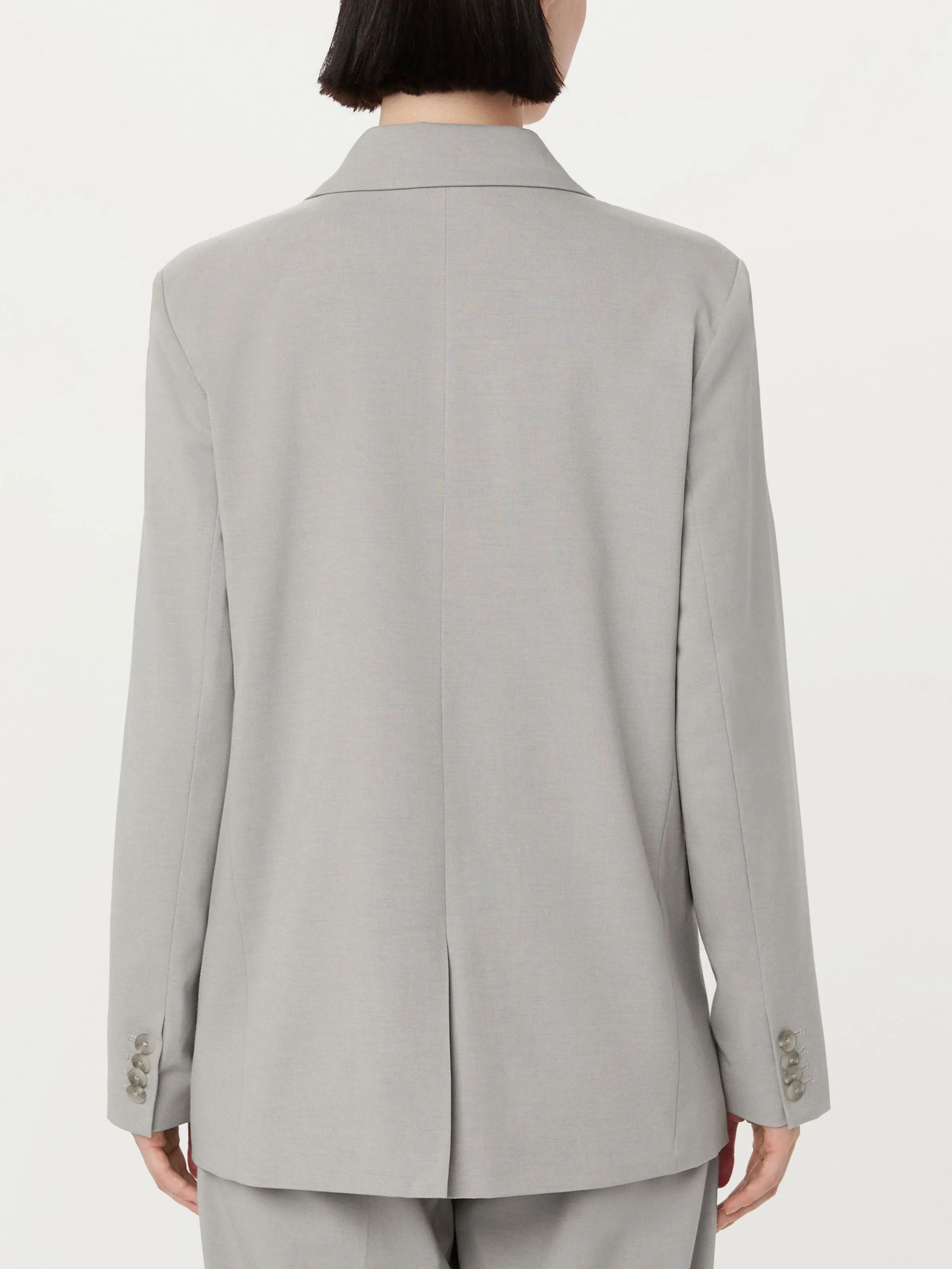 The Relaxed 2-Button Blazer in Light Grey