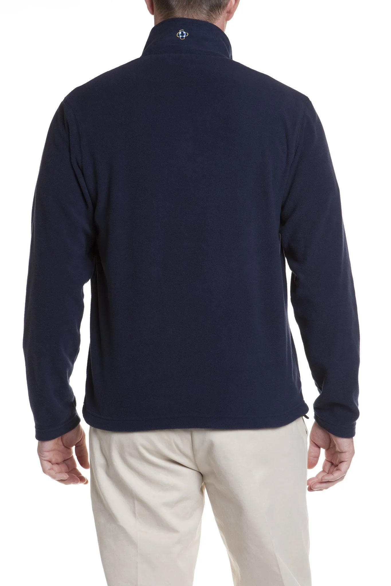 Tidal Fleece Quarterzip Pullover Nantucket Navy with Royal Stewart Trim